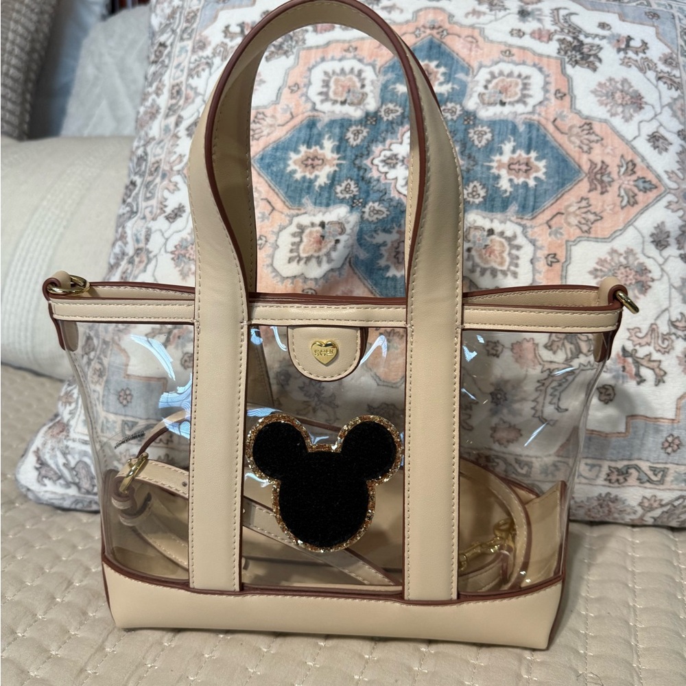 Stoney Clover Lane Beige and Black Transparent Tote